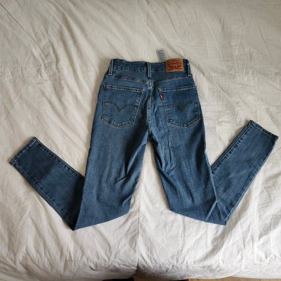 LEVI'S Premium 721 High-Rise Skinny Jeans Sz 25 - Picture 3 of 5